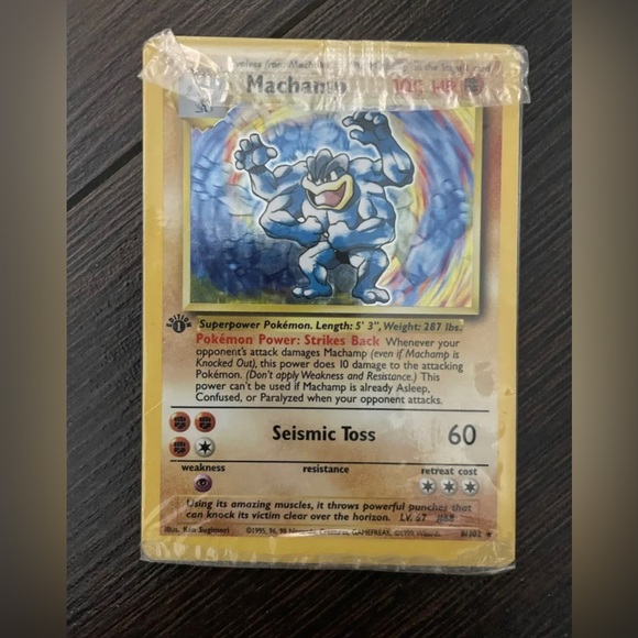 Pokémon TCG Machamp Base Set 8/102 - 1st Edition Holo - sealed - Picture 1 of 5
